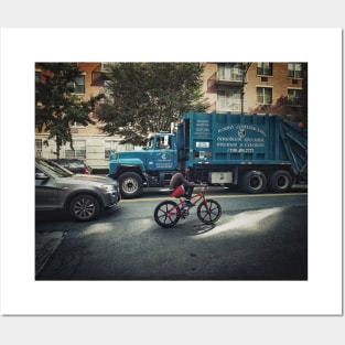 Harlem Street Biker Kid Manhattan New York City Posters and Art